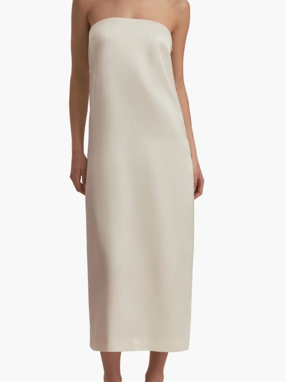 Favorite Daughter Strapless Slip Dress in Ivory Cream